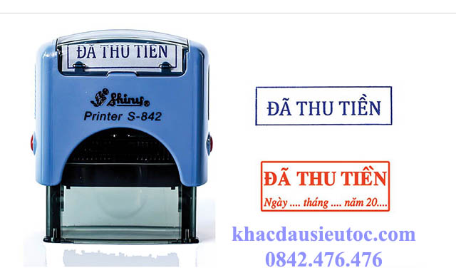 Khắc dấu đã thu tiền tại Bình Thuận