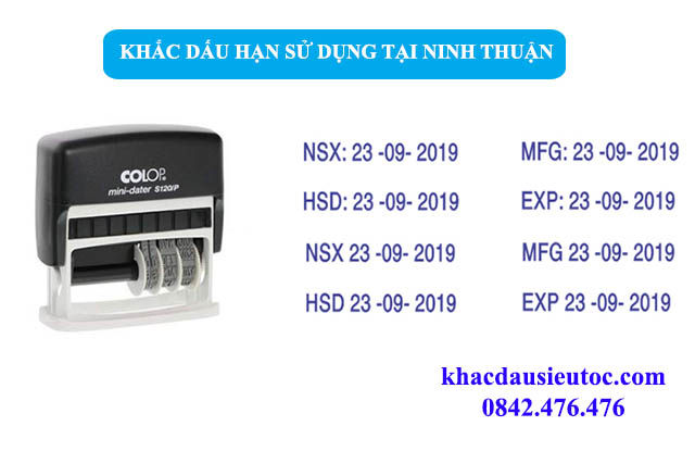 Khắc dấu hạn sử dụng tại Ninh Thuận