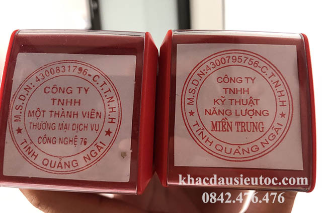 Khắc dấu tròn công ty tại Quảng Ngãi