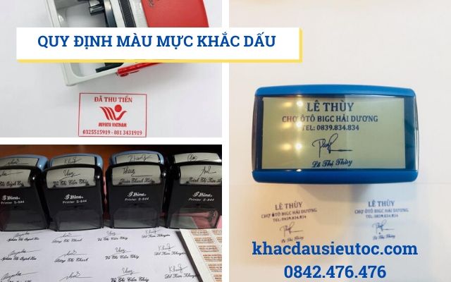 Quy định màu mực khi khắc dấu