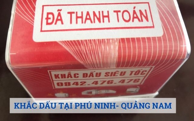 KHẮC DẤU TẠI HUYỆN PHÚ NINH - QUẢNG NAM