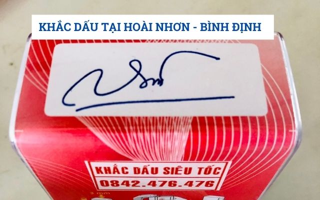 KHẮC DẤU TẠI HOÀI NHƠN BÌNH ĐỊNH