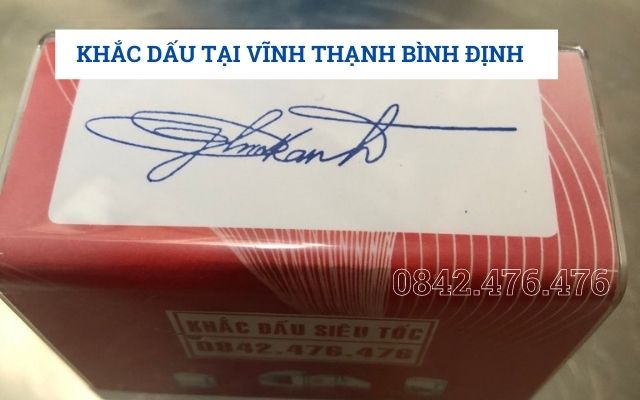 KHẮC DẤU TẠI VĨNH THẠNH BÌNH ĐỊNH