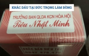 Khắc dấu tại Đức Trọng Lâm Đồng