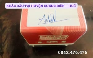 KHẮC DẤU TẠI HUYỆN QUẢNG ĐIỀN – HUẾ