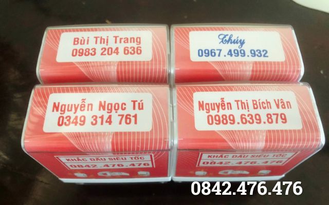 Khắc dấu tên + số điện thoại ở Quảng Ngãi