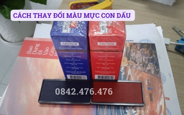 CÁCH THAY ĐỔI MÀU MỰC CON DẤU