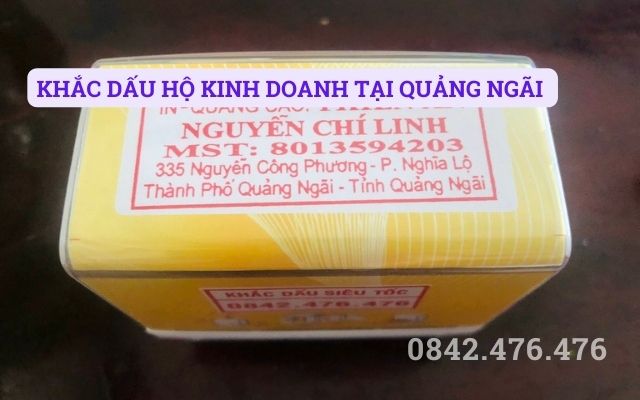 KHẮC DẤU HỘ KINH DOANH TẠI QUẢNG NGÃI