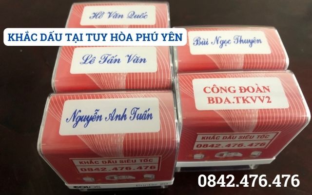 KHẮC DẤU TẠI TUY HÒA PHÚ YÊN