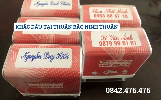 KHẮC DẤU TẠI THUẬN BẮC NINH THUẬN