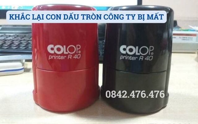 KHẮC LẠI CON DẤU TRÒN CÔNG TY BỊ MẤT