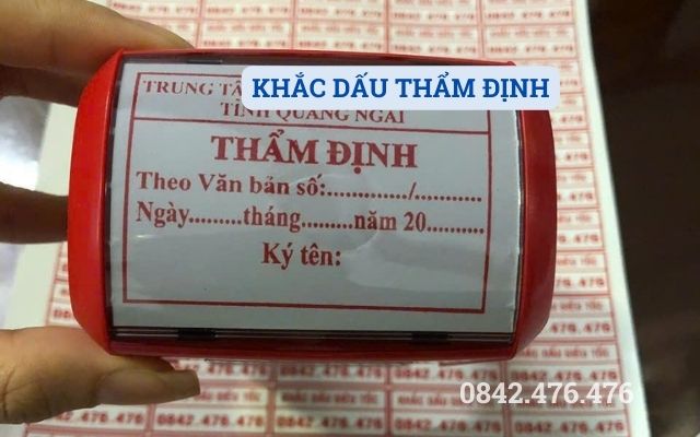 KHẮC DẤU THẨM ĐỊNH