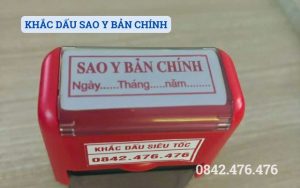 KHẮC DẤU SAO Y BẢN CHÍNH