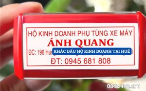 KHẮC DẤU HỘ KINH DOANH TẠI HUẾ