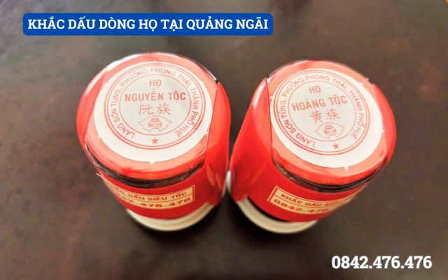 KHẮC DẤU DÒNG HỌ TẠI QUẢNG NGÃI