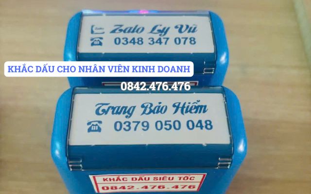 KHẮC DẤU CHO NHÂN VIÊN KINH DOANH