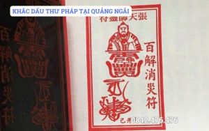 KHẮC DẤU THƯ PHÁP TẠI QUẢNG NGÃI