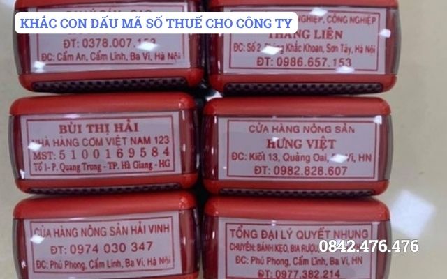 KHẮC CON DẤU MÃ SỐ THUẾ CÔNG TY