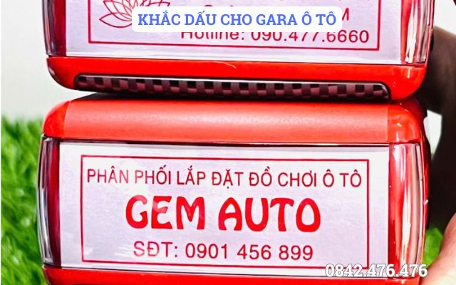 KHẮC DẤU GARA Ô TÔ