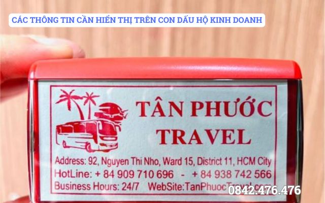 CÁC THÔNG TIN CẦN HIỂN THỊ TRÊN CON DẤU HỘ KINH DOANH