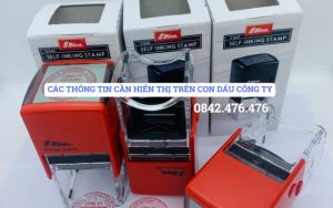 CÁC THÔNG TIN CẦN HIỂN THỊ TRÊN CON DẤU CÔNG TY